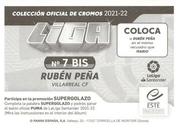 2021-22 Panini LaLiga Santander Este Stickers #7 BIS Rubén Peña Back