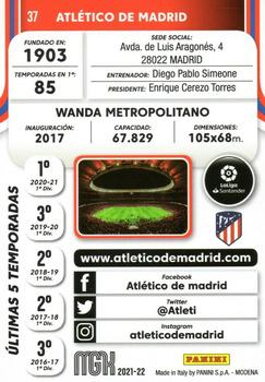 2021-22 Panini Megacracks LaLiga Santander #37 Atlético de Madrid Back