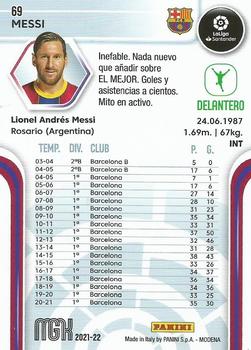 2021-22 Panini Megacracks LaLiga Santander #69 Messi Back