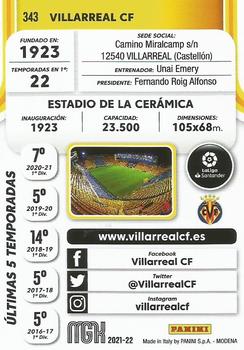 2021-22 Panini Megacracks LaLiga Santander #343 Villarreal CF Back