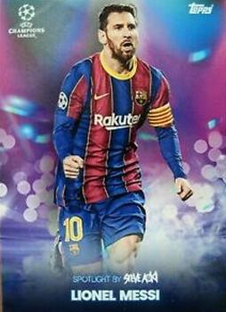 2021 Topps Football Festival by Steve Aoki UEFA Champions League #NNO Lionel Messi Front