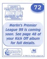 1998 Merlin Premier League Kick Off #72 Duncan Ferguson Back