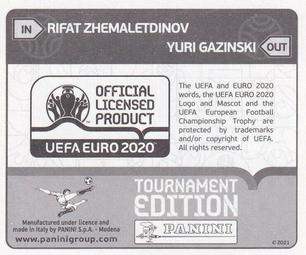 2021 Panini UEFA Euro 2020 Tournament Edition - Panini UEFA Euro 2020 Tournament Edition Updates #221x Rifat Zhemaletdinov Back
