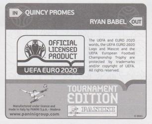 2021 Panini UEFA Euro 2020 Tournament Edition - Panini UEFA Euro 2020 Tournament Edition Updates #285x Quincy Promes Back