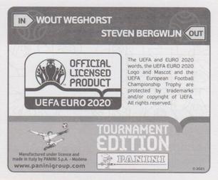 2021 Panini UEFA Euro 2020 Tournament Edition - Panini UEFA Euro 2020 Tournament Edition Updates #286x Wout Weghorst Back