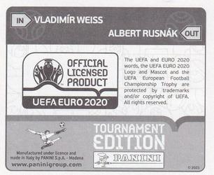 2021 Panini UEFA Euro 2020 Tournament Edition - Panini UEFA Euro 2020 Tournament Edition Updates #510x Vladimir Weiss Back