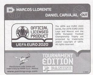 2021 Panini UEFA Euro 2020 Tournament Edition - Panini UEFA Euro 2020 Tournament Edition Updates #516x Marcos Llorente Back