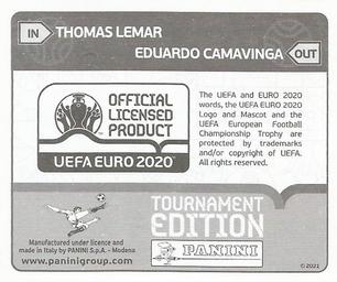 2021 Panini UEFA Euro 2020 Tournament Edition - Panini UEFA Euro 2020 Tournament Edition Updates #581x Thomas Lemar Back