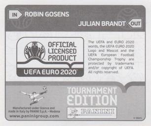 2021 Panini UEFA Euro 2020 Tournament Edition - Panini UEFA Euro 2020 Tournament Edition Updates #613x Robin Gosens Back