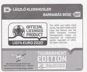 2021 Panini UEFA Euro 2020 Tournament Edition - Panini UEFA Euro 2020 Tournament Edition Updates #628x Laszlo Kleinheisler Back