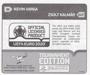 2021 Panini UEFA Euro 2020 Tournament Edition - Panini UEFA Euro 2020 Tournament Edition Updates #635x Kevin Varga Back