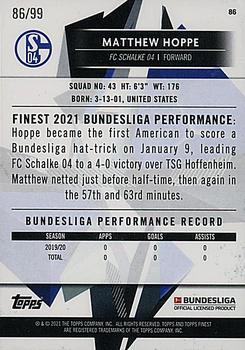 2020-21 Finest Bundesliga - Green #86 Matthew Hoppe Back