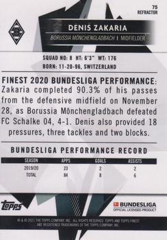 2020-21 Finest Bundesliga - Refractor #75 Denis Zakaria Back