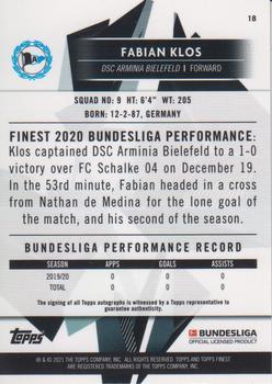 2020-21 Finest Bundesliga - Autographs #18 Fabian Klos Back