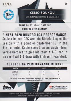 2020-21 Finest Bundesliga - Autographs Blue #21 Cebio Soukou Back