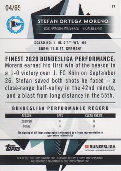 2020-21 Finest Bundesliga - Autographs Blue #17 Stefan Ortega Moreno Back