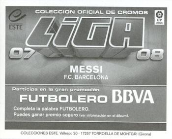 2007-08 Panini Liga Este Stickers #NNO Messi Back