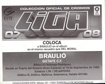 2007-08 Panini Liga Este Stickers #NNO Braulio Back