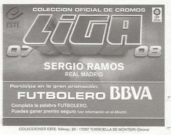 2007-08 Panini Liga Este Stickers #NNO Sergio Ramos Back