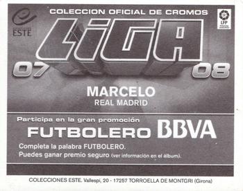 2007-08 Panini Liga Este Stickers #NNO Marcelo Back