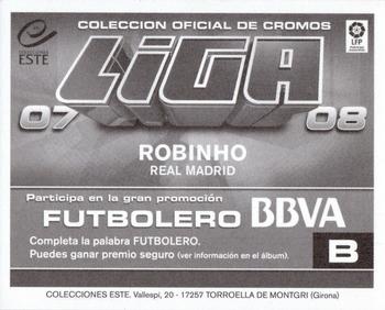 2007-08 Panini Liga Este Stickers #NNO Robinho Back