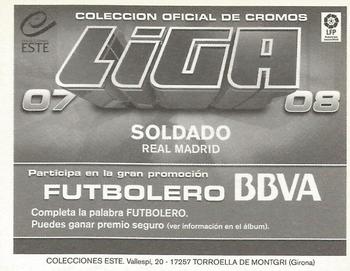 2007-08 Panini Liga Este Stickers #NNO Soldado Back