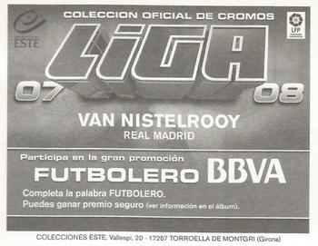 2007-08 Panini Liga Este Stickers #NNO Van Nistelrooy Back