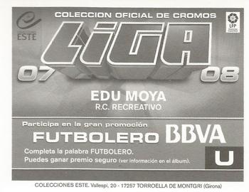 2007-08 Panini Liga Este Stickers #NNO Edu Moya Back