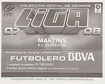 2007-08 Panini Liga Este Stickers #NNO Martins Back
