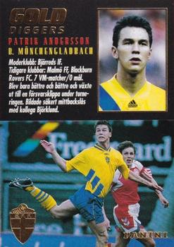 1995 Panini Swedish Fotboll - Golddiggers #3 Patrik Andersson Back