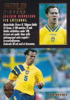 1995 Panini Swedish Fotboll - Golddiggers #4 Joachim Bjorklund Back