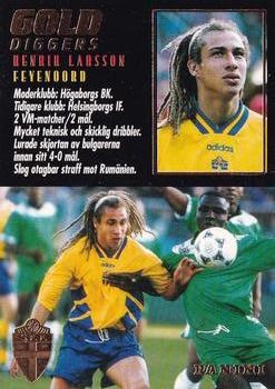 1995 Panini Swedish Fotboll - Golddiggers #8 Henrik Larsson Back