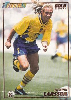 1995 Panini Swedish Fotboll - Golddiggers #8 Henrik Larsson Front