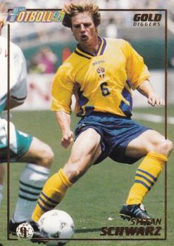 1995 Panini Swedish Fotboll - Golddiggers #9 Stefan Schwarz Front