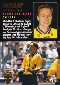 1995 Panini Swedish Fotboll - Golddiggers #10 Kennet Andersson Back