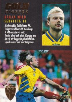 1995 Panini Swedish Fotboll - Golddiggers #12 Hakan Mild Back