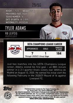 2020-21 Stadium Club Chrome UEFA Champions League - Gold #90 Tyler Adams Back