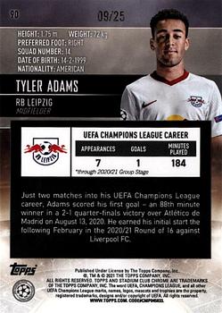 2020-21 Stadium Club Chrome UEFA Champions League - Orange #90 Tyler Adams Back