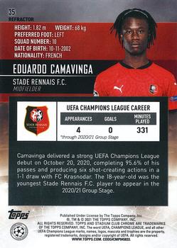 2020-21 Stadium Club Chrome UEFA Champions League - Refractor #35 Eduardo Camavinga Back