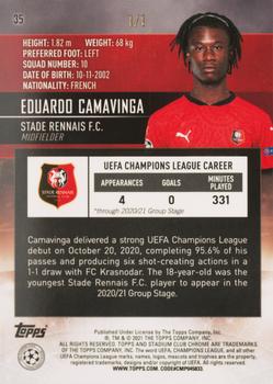 2020-21 Stadium Club Chrome UEFA Champions League - SuperFractor #35 Eduardo Camavinga Back
