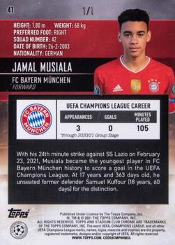 2020-21 Stadium Club Chrome UEFA Champions League - SuperFractor #41 Jamal Musiala Back