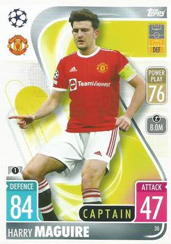 2021-22 Topps Match Attax Champions & Europa League #30 Harry Maguire Front