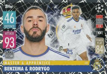 2021-22 Topps Match Attax Champions & Europa League #428 Karim Benzema / Rodrygo Front