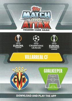 2021-22 Topps Match Attax Champions & Europa League #491 Sergio Asenjo Back