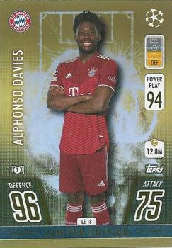 2021-22 Topps Match Attax Champions & Europa League - Gold Limited Edition #LE18 Alphonso Davies Front