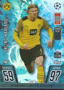 2021-22 Topps Match Attax Champions & Europa League - Gemstone Limited Edition #LE D Erling Haaland Front