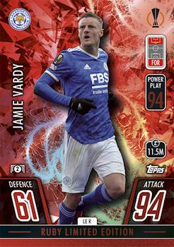 2021-22 Topps Match Attax Champions & Europa League - Gemstone Limited Edition #LE R Jamie Vardy Front