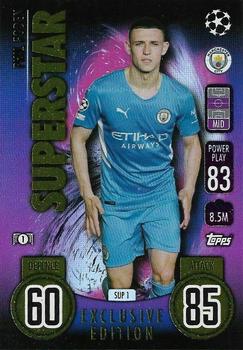 2021-22 Topps Match Attax Champions & Europa League - Superstar #SUP1 Phil Foden Front