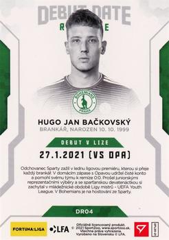 2020-21 SportZoo Fortuna:Liga 2. Serie - Debut Date Rookie #DR04 Hugo Jan Backovsky Back