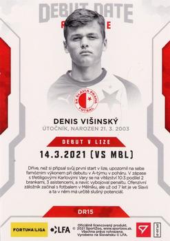 2020-21 SportZoo Fortuna:Liga 2. Serie - Debut Date Rookie #DR15 Denis Visinsky Back